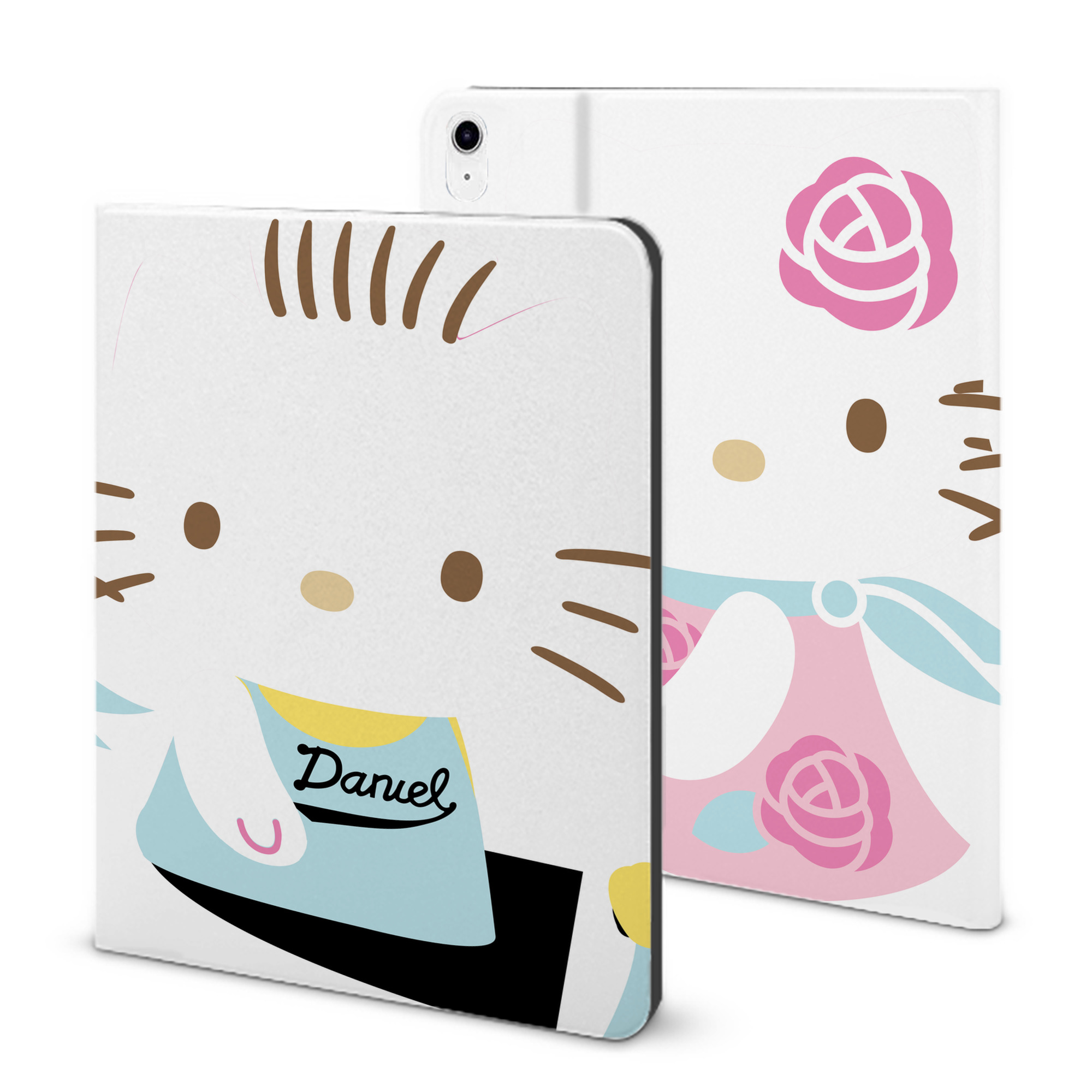 （画像用） Hello Kitty ハローキティ IPad ケース ブック型 PUレザー TPU 耐衝撃 軽量 薄型 ペン収納なし 全面保護 IPad 各モデル対応